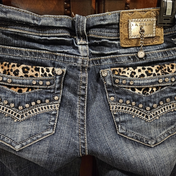 LA Idol Leopard Embellished Skinny Jeans - Picture 5 of 6